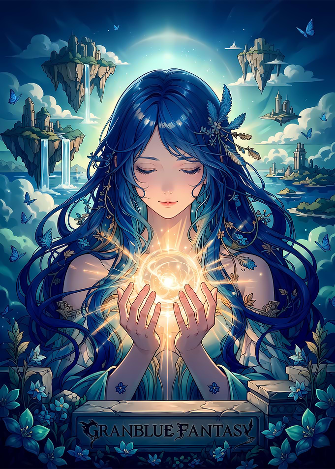 Granblue Fantasy Goddess with Glowing Orb