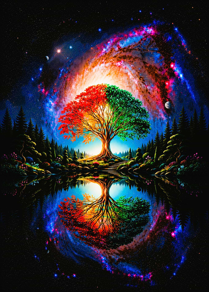 Cosmic Tree of Life Reflection