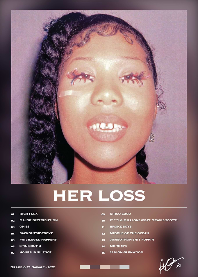 Drake and 21 Savage Her Loss Poster