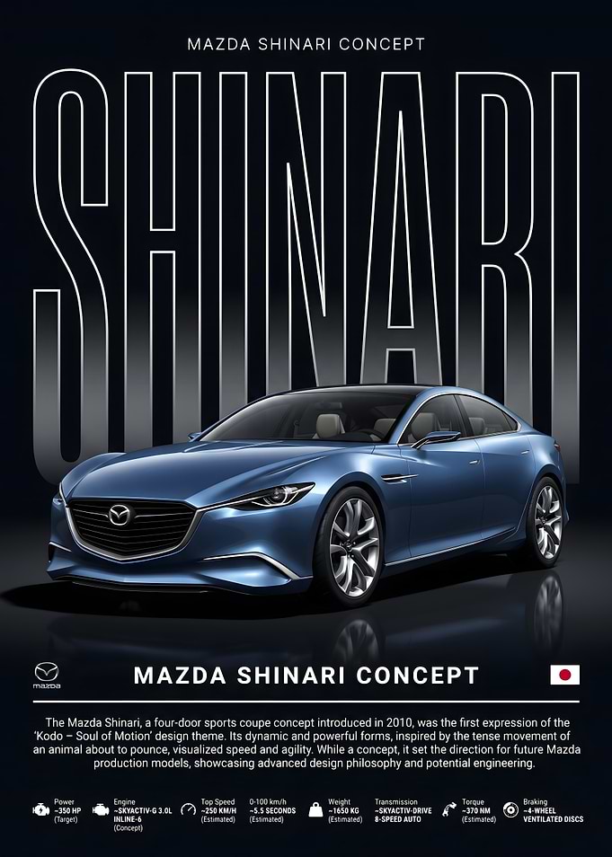 Mazda Shinari Concept Car Poster