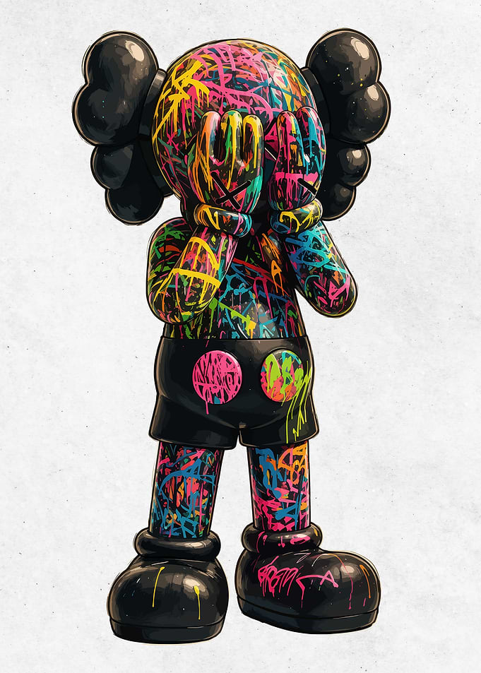 KAWS Companion Graffiti Art Figure