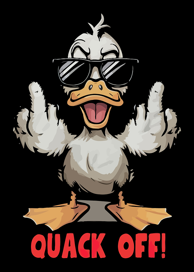 Funny Quack Off Duck Graphic