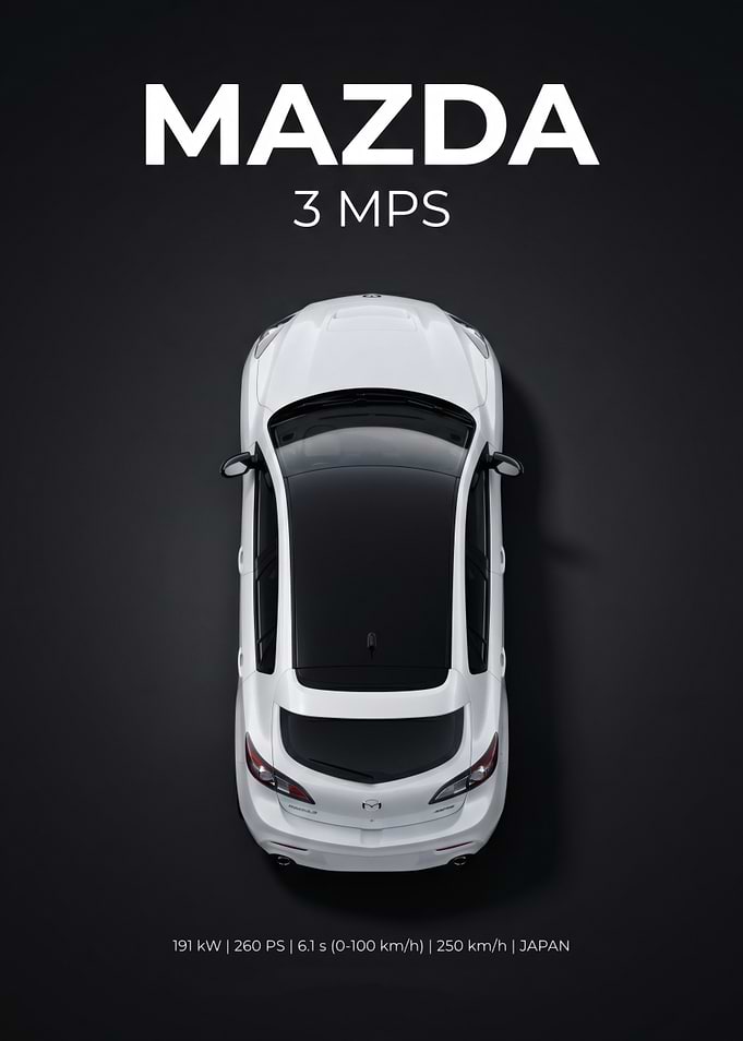 Mazda 3 MPS Minimalist Poster