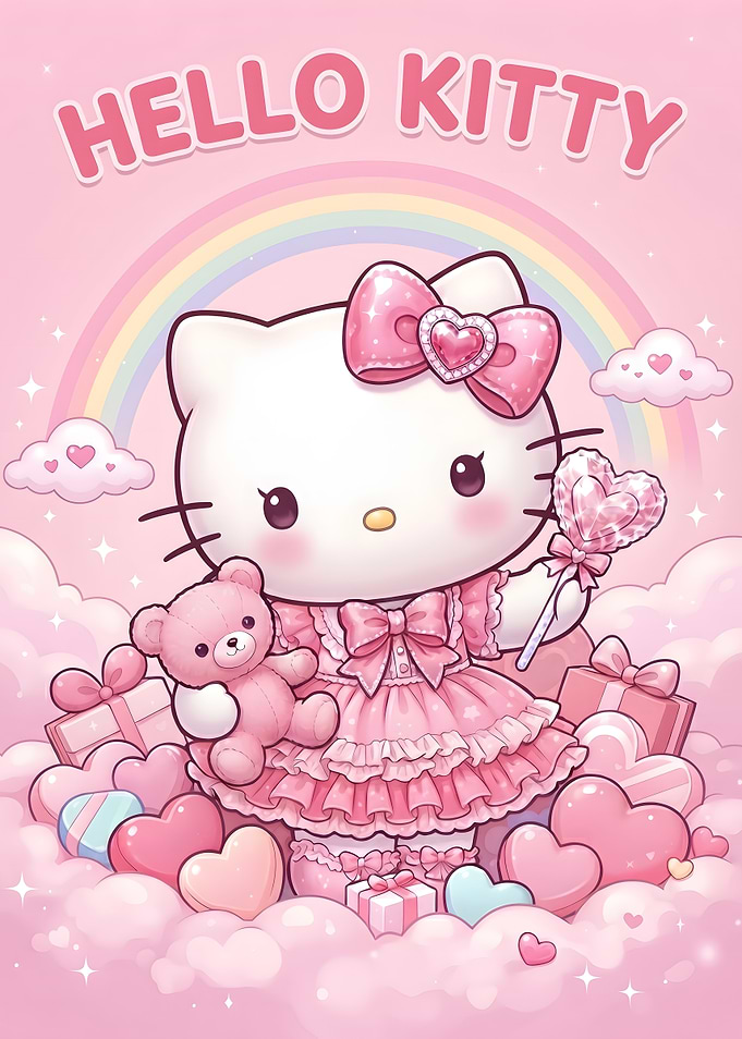 Hello Kitty Pink Dream Illustration