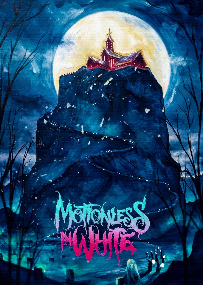Motionless In White Gothic Mountain Poster