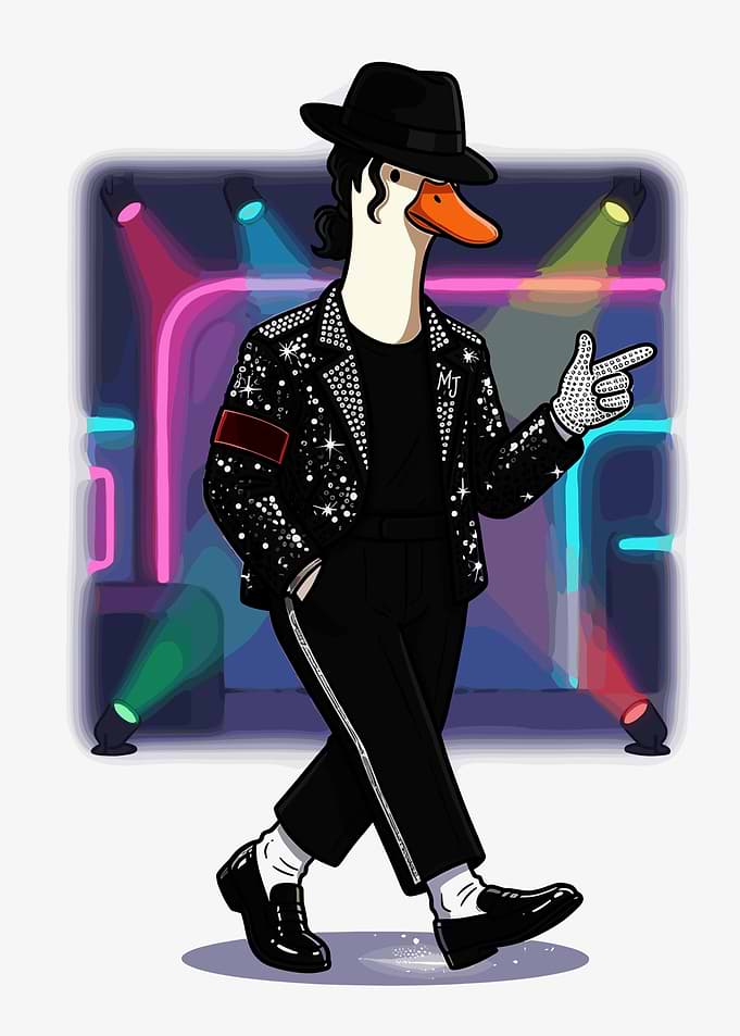 Michael Jackson Duck Pop Art Illustration