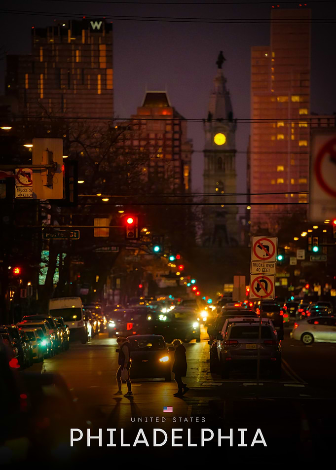 Philadelphia Cityscape at Night