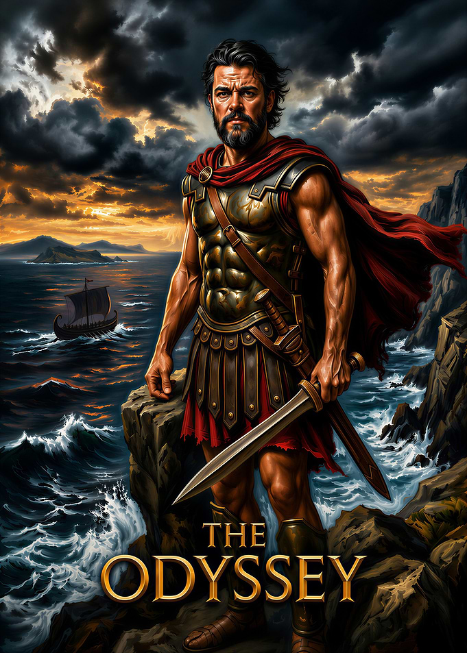 Odysseus Standing on Rocky Shore