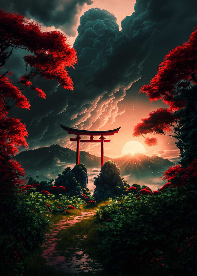 Torii Gate at Sunset