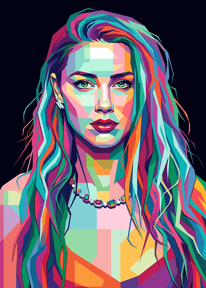 Amber Heard WPAP Pop Art Portrait