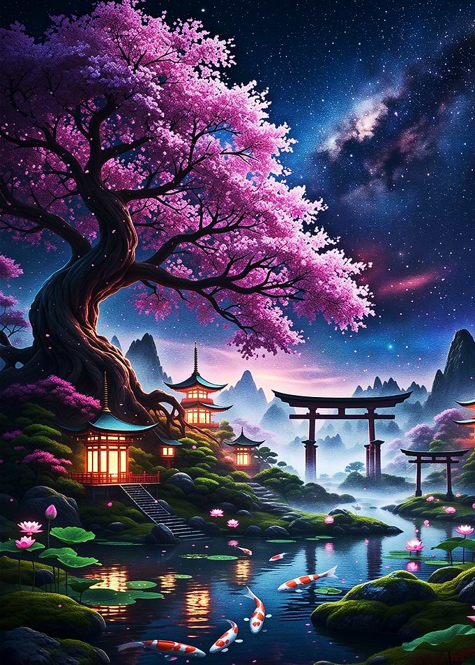 Celestial Cherry Blossom Sanctuary