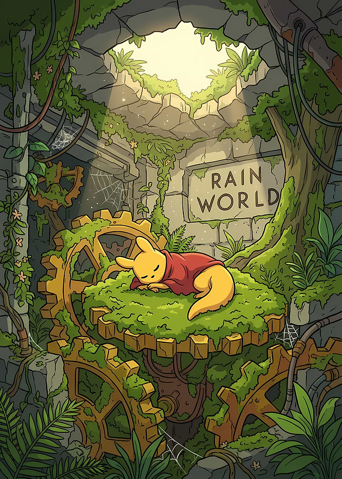 Rain World Slugcat Sleeping