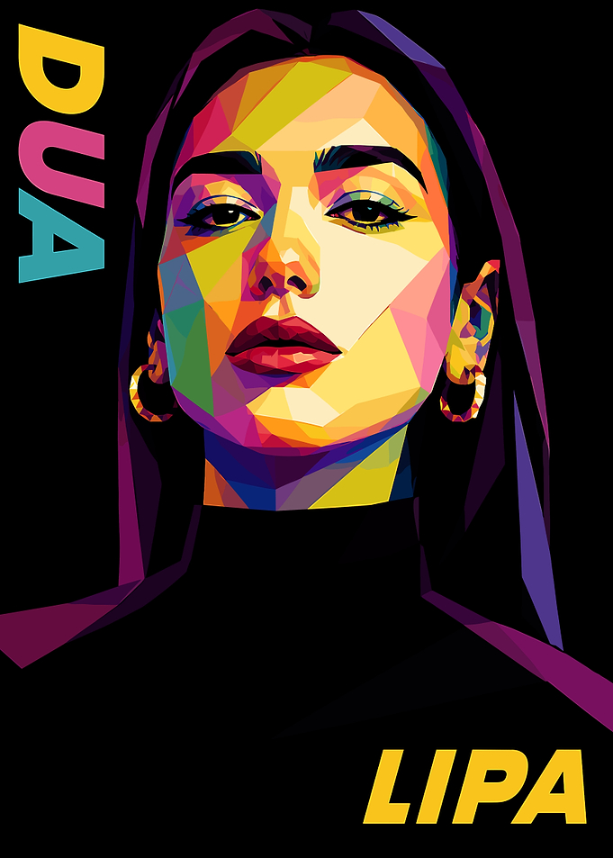 Dua Lipa Pop Art Portrait