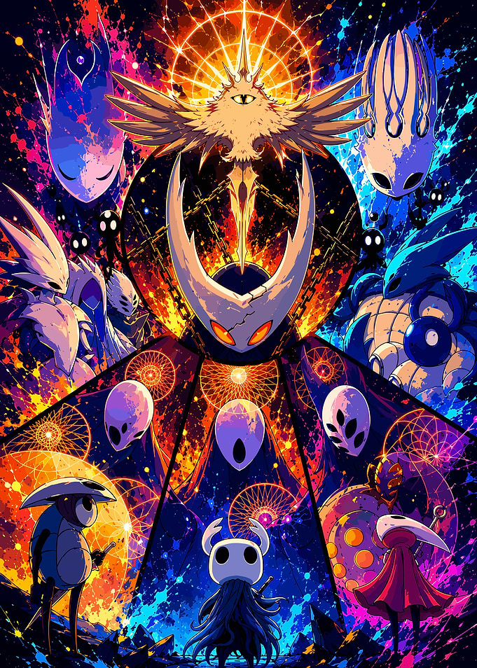 Hollow Knight Radiant Character Collage