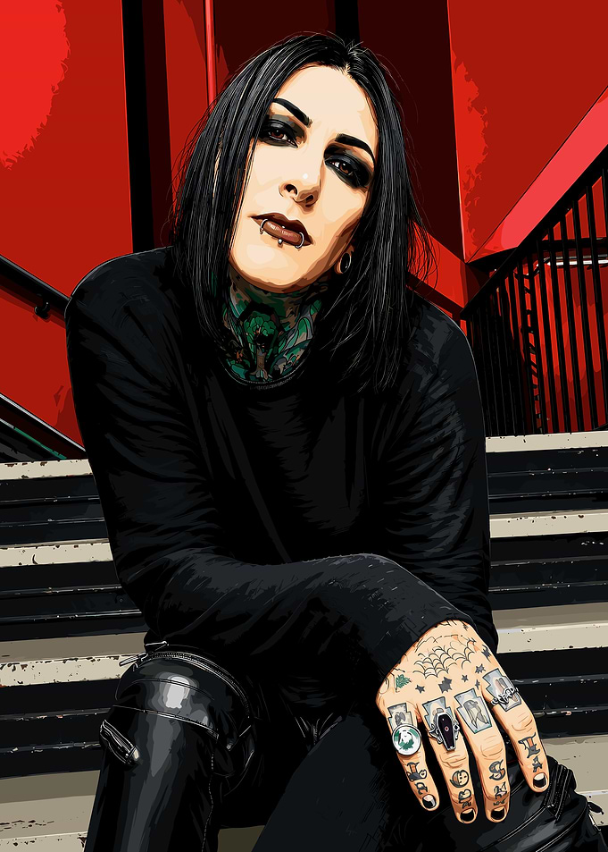 Chris Motionless Portrait Illustration