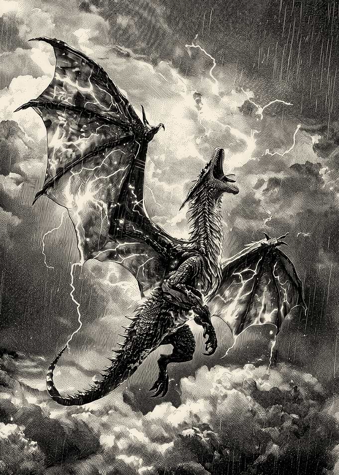 Storm Dragon in Flight