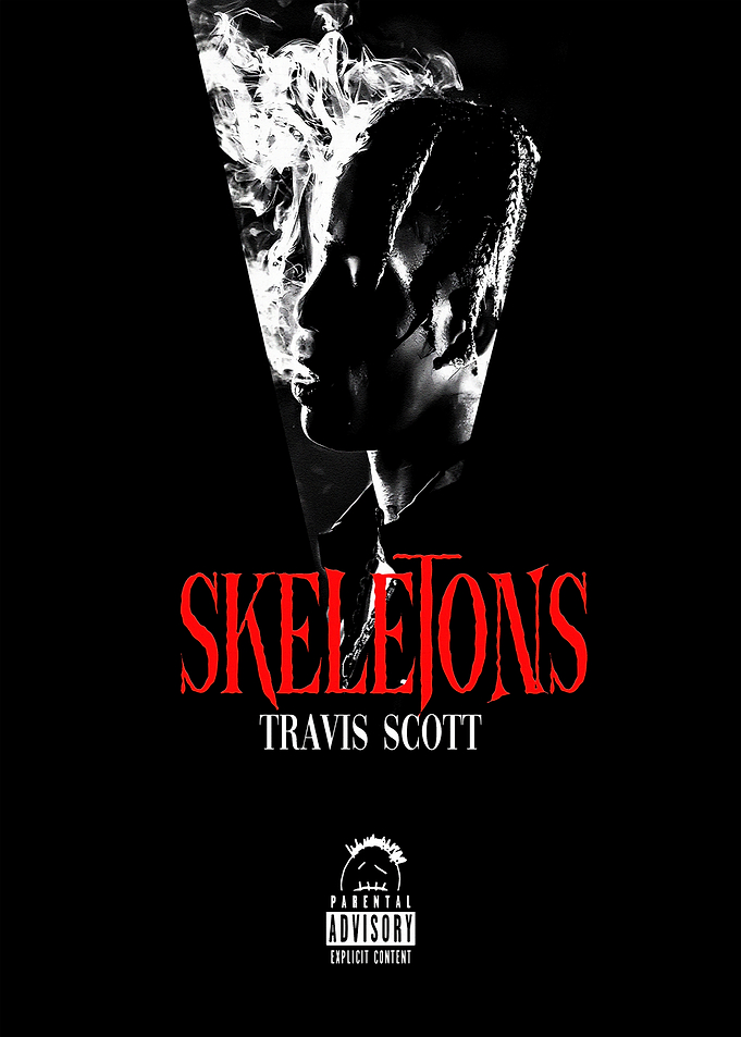 Travis Scott Skeletons Poster