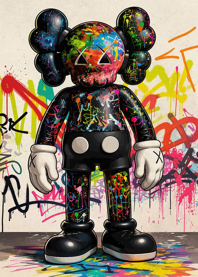 KAWS Companion Graffiti Art Figure