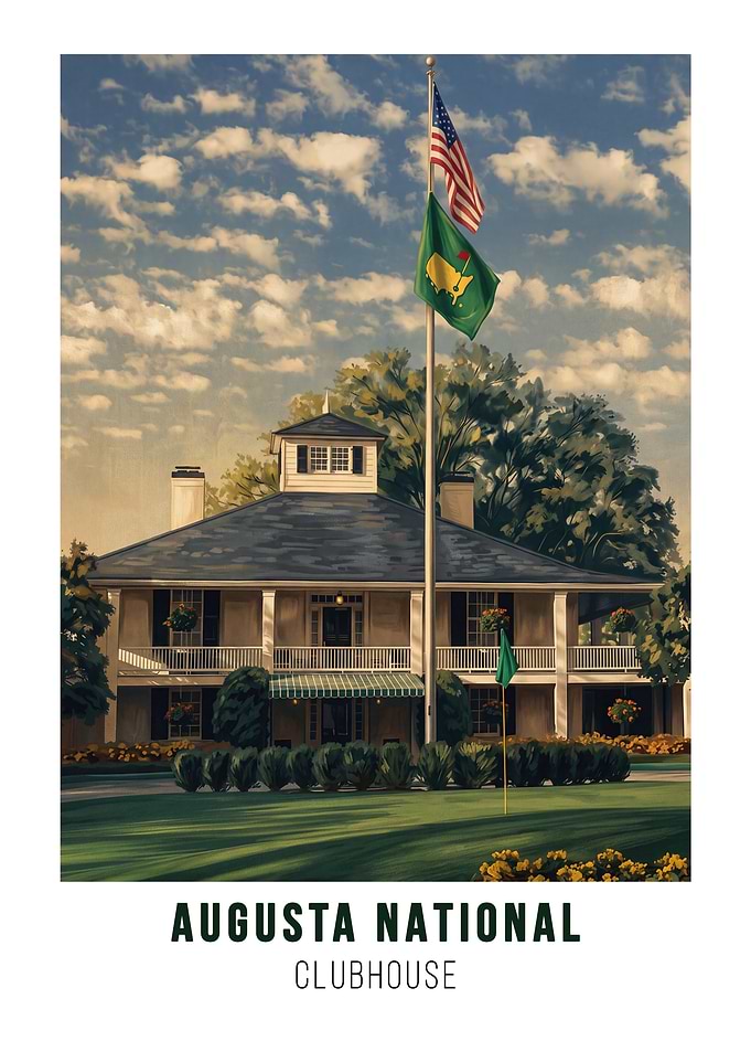 Augusta National Clubhouse Poster