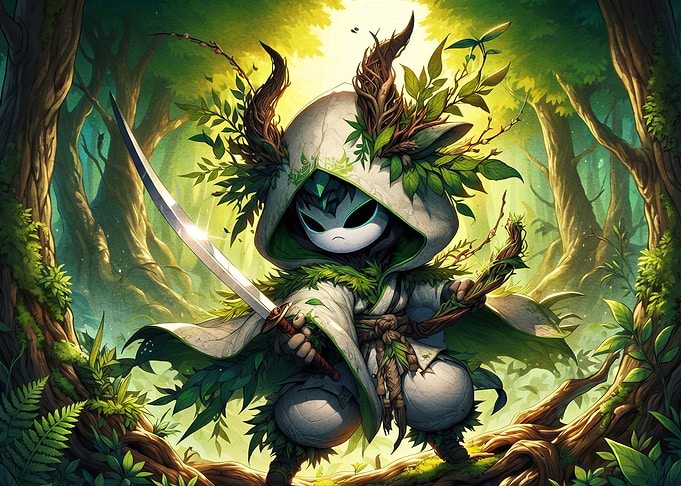 Chibi Forest Guardian Warrior