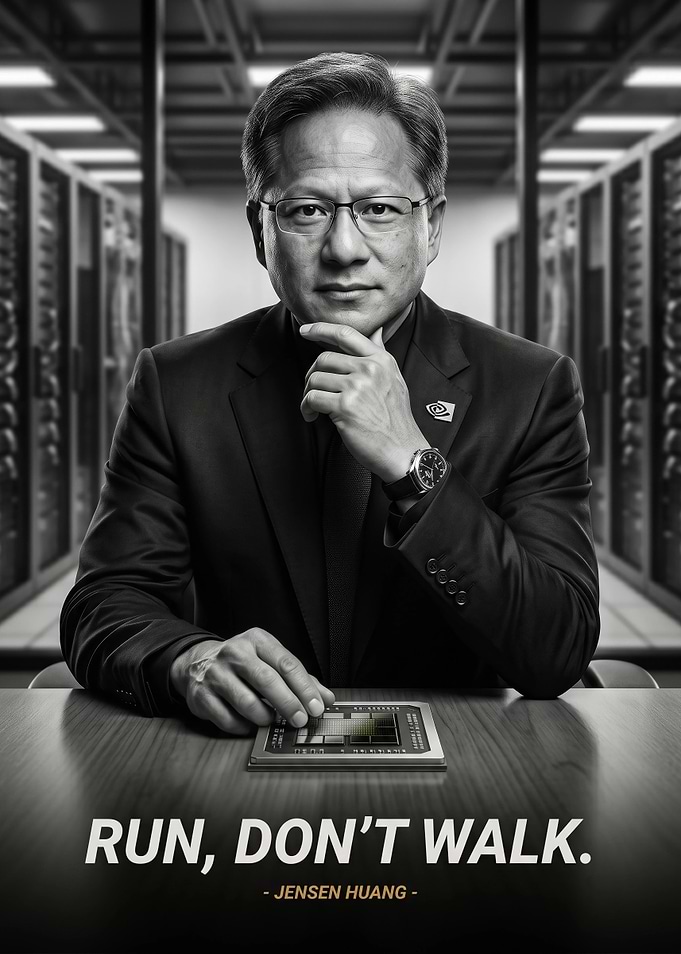 Jensen Huang Nvidia Portrait Poster