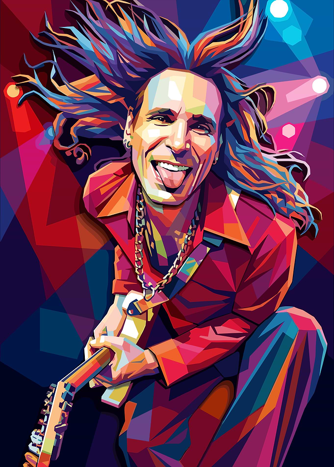 Steve Vai WPAP Pop Art Portrait