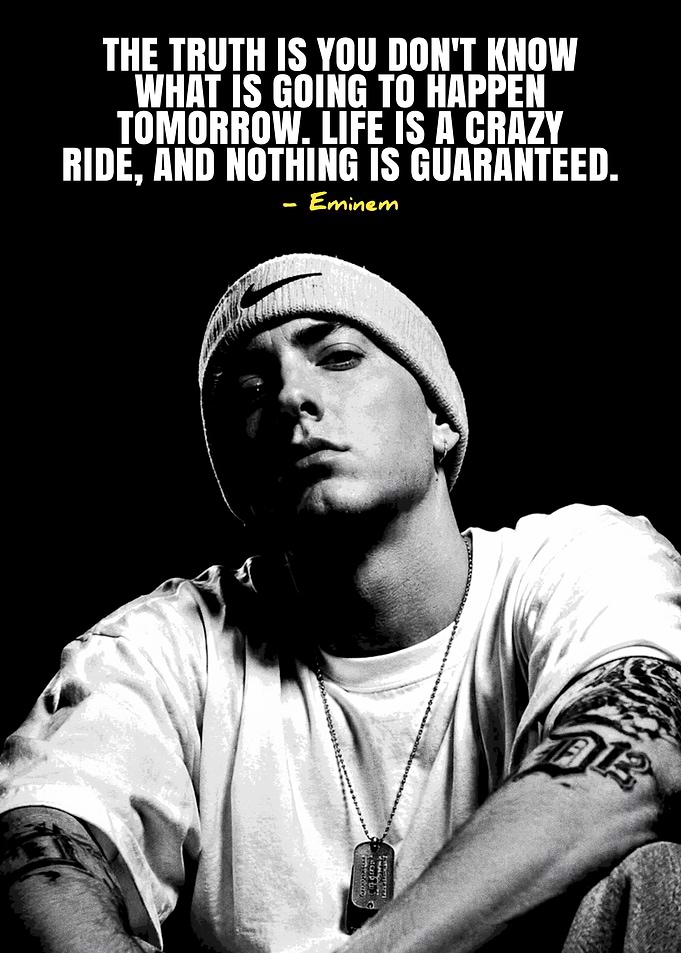 Eminem Inspirational Quote Poster