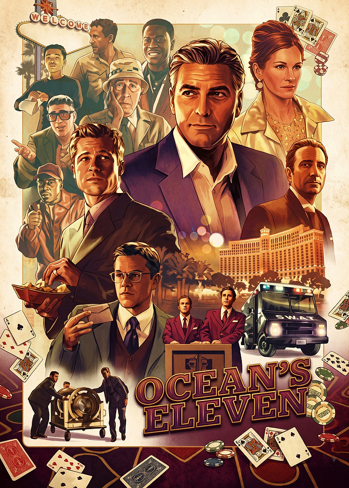 Ocean's Eleven Movie Poster Art
