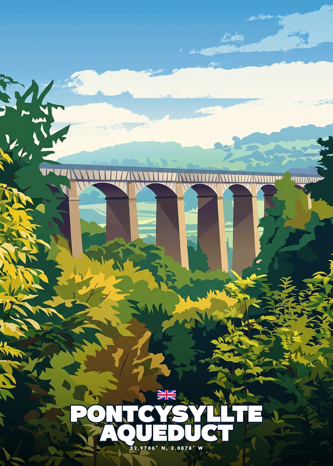 Pontcysyllte Aqueduct Travel Poster