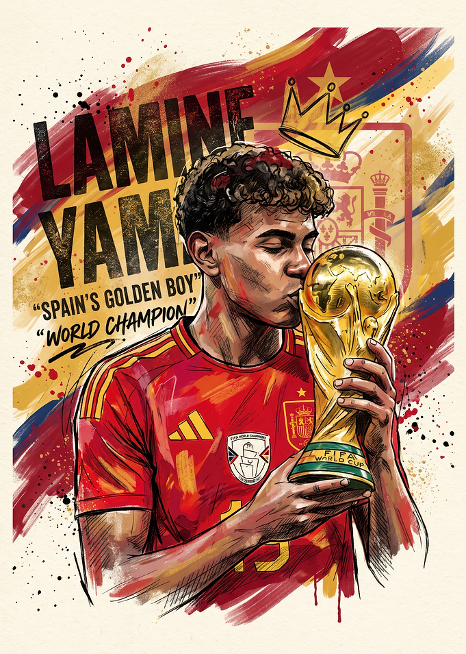 Lamine Yamal Champion Poster