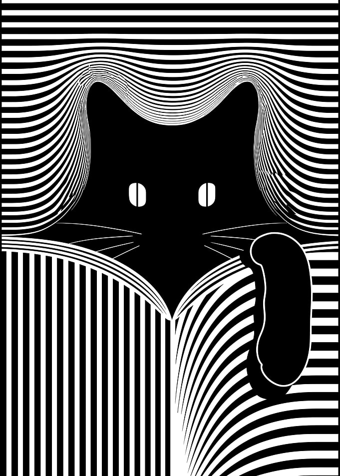 Optical Illusion Cat Silhouette