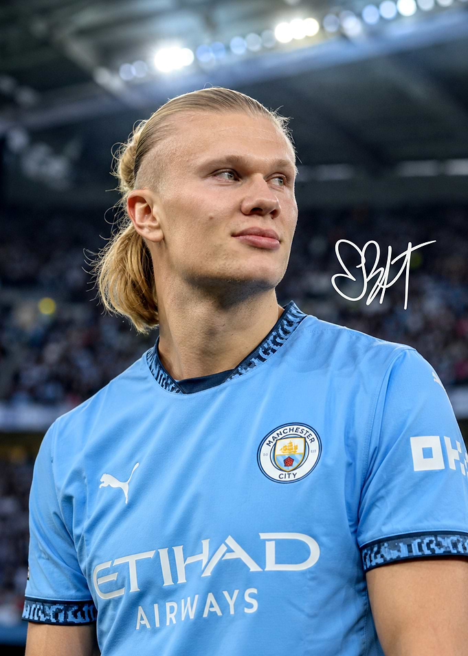 Erling Haaland Manchester City Portrait