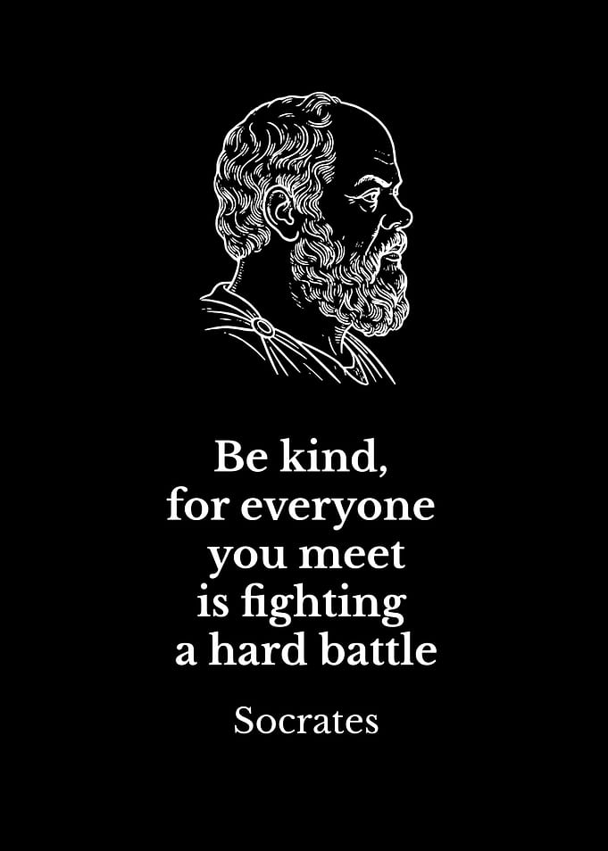 Socrates Inspirational Quote Poster