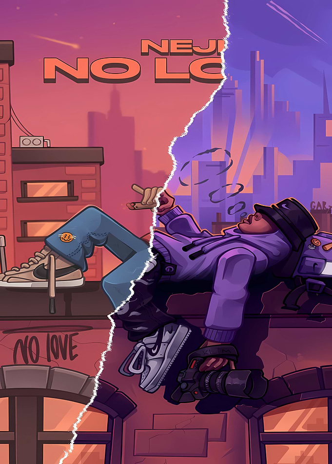 No Love Urban Streetwear Illustration