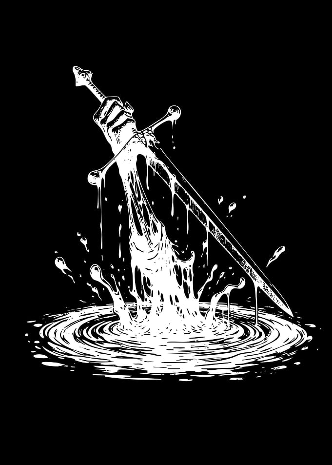 Excalibur Rising from the Water