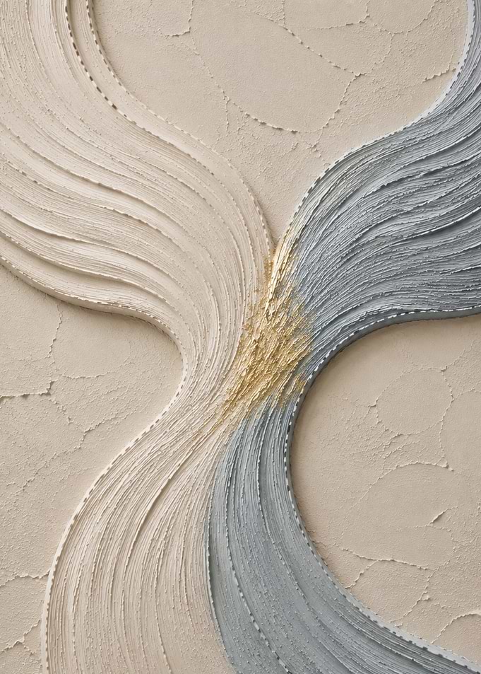 Abstract Textured Wave Wall Art