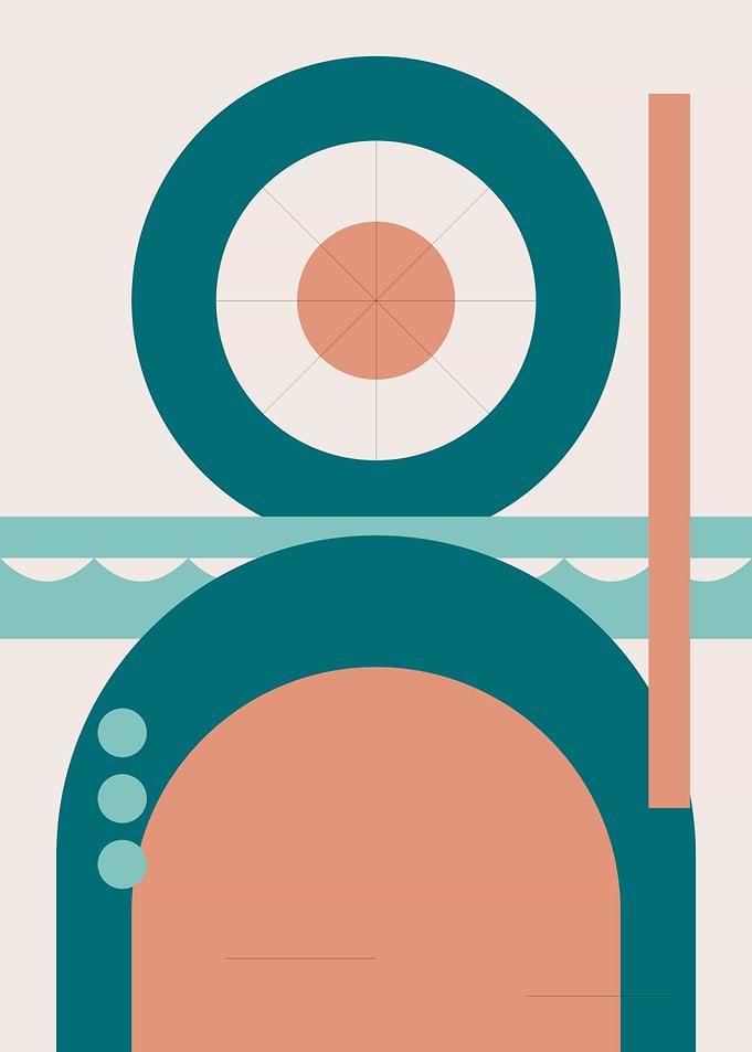 Abstract Geometric Minimalist Composition