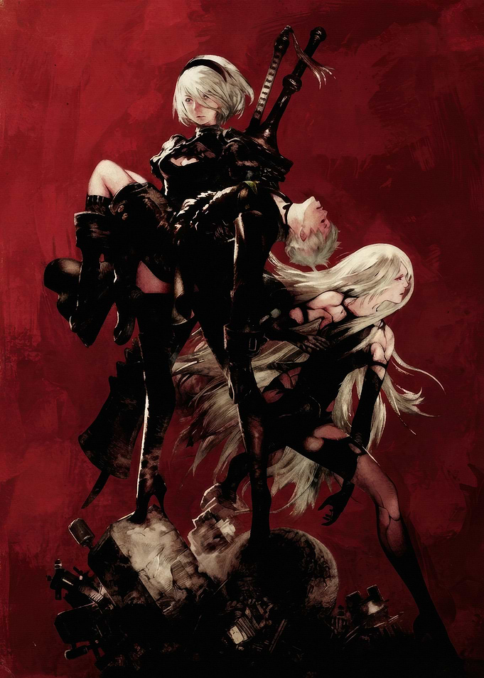 NieR: Automata 2B and A2 Illustration