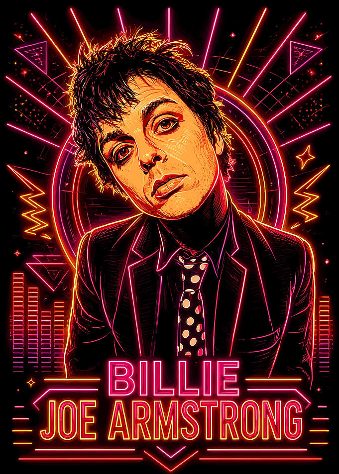 Billie Joe Armstrong Neon Portrait