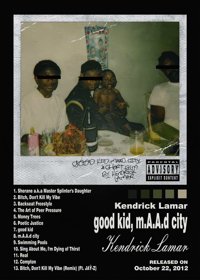 Kendrick Lamar good kid, m.A.A.d city Poster