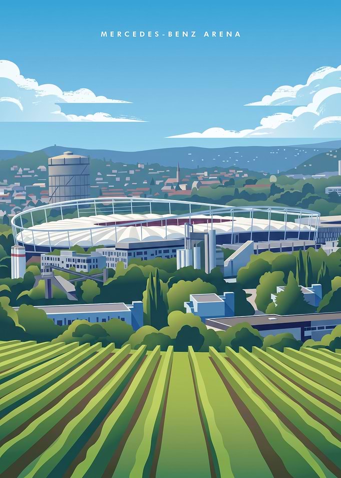 Mercedes-Benz Arena Stuttgart Landscape Poster