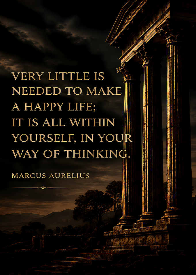 Marcus Aurelius Stoic Quote Poster
