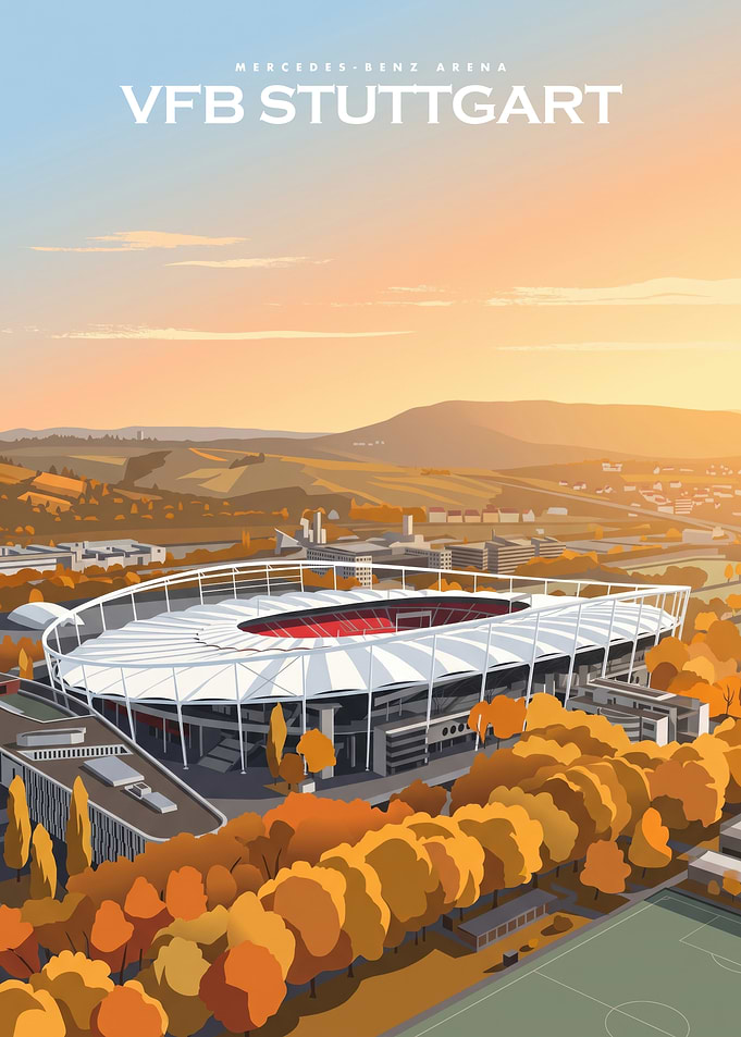 VfB Stuttgart Mercedes-Benz Arena Poster
