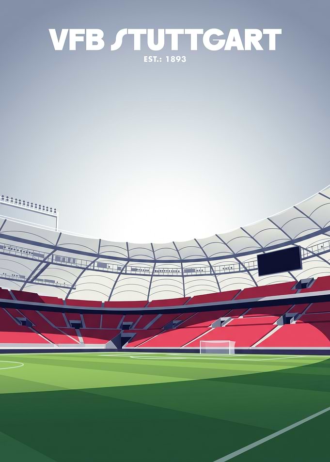 VfB Stuttgart Soccer Stadium Poster