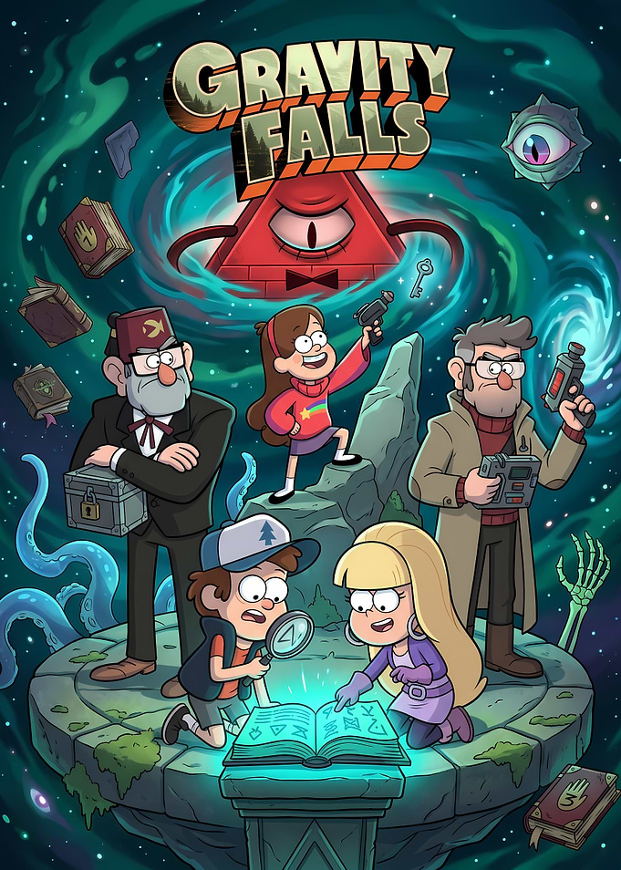 Gravity Falls Characters Poster