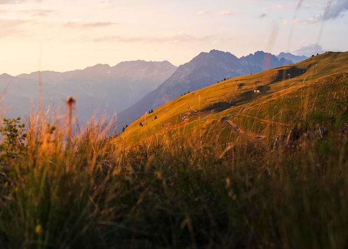 Golden Hour Mountain Landscape