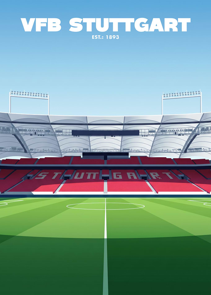 VfB Stuttgart Stadium Minimalist Poster