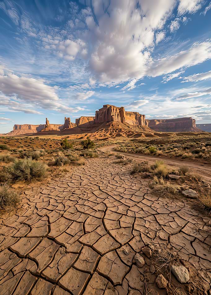 Cracked Earth in Monument Valley