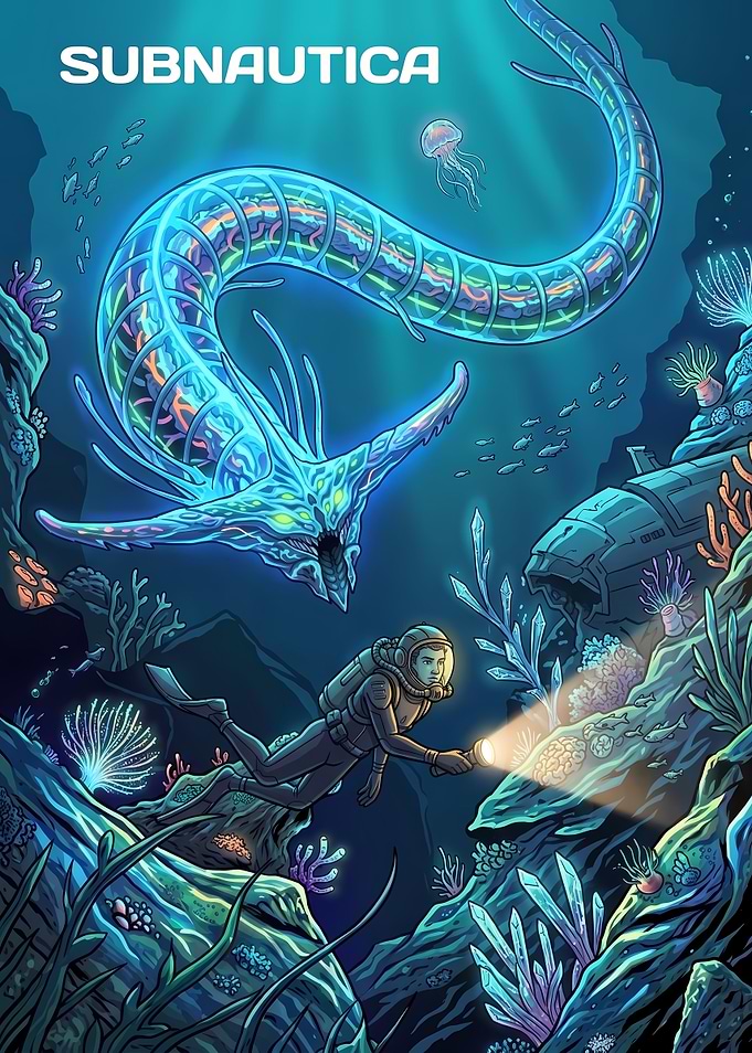Subnautica Underwater Exploration Poster
