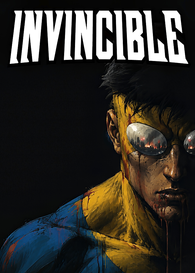 Invincible Comic Book Character Portrait